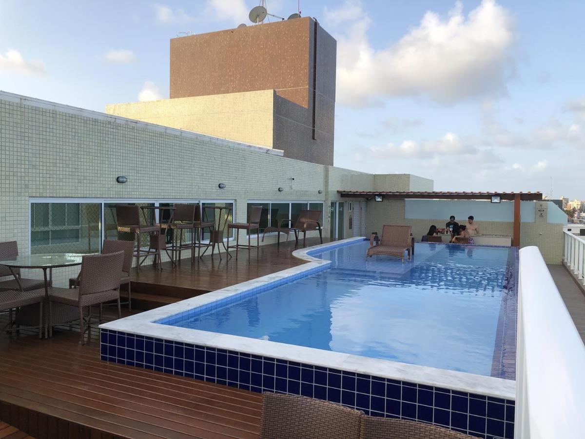 Confortavel Flat Com Piscina De Borda Infinita Na Cobertura Cabedelo Exteriör bild